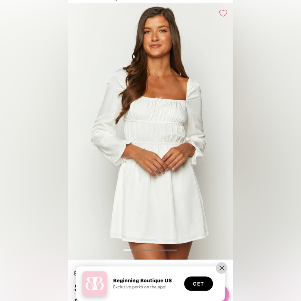 White Mini Dress - Picture 2 of 7